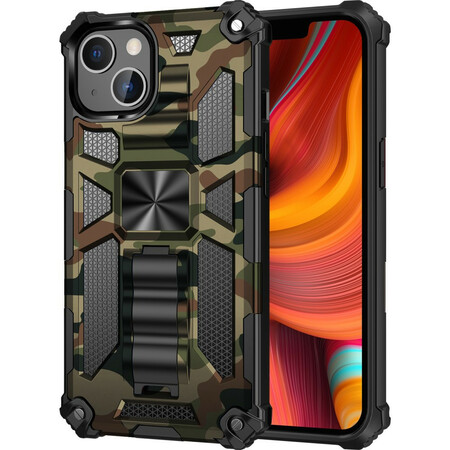 Funda de camuflaje para el iPhone 13 con soporte extraíble
