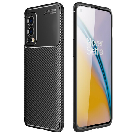 Funda de fibra de carbono con textura flexible para OnePlus Nord 2 5G