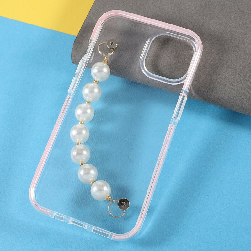 Funda de silicona para iPhone 13 cuentas de pulsera