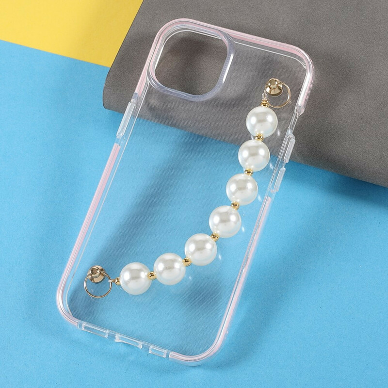 Funda de silicona para iPhone 13 cuentas de pulsera