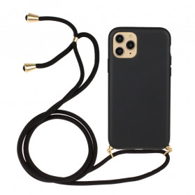 Funda de silicona para el iPhone 13 con cordón de color