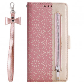 Funda para iPhone 13 Bolso de encaje con colgante
