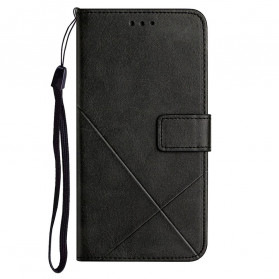 Funda de cuero con colgante geométrica para el iPhone 13