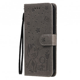 Funda para iPhone 13 Cat and Bee con cordón