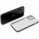 Funda para iPhone 13 con bordes metálicos transparentes SULADA