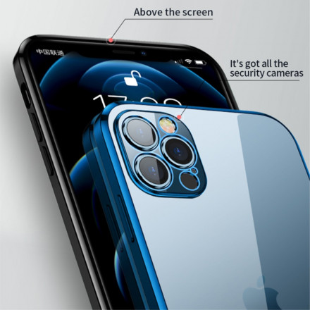 Funda para iPhone 13 con bordes metálicos transparentes SULADA