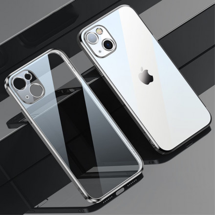 Funda para iPhone 13 con bordes metálicos transparentes SULADA Funda para iPhone 13 con bordes metálicos transparentes SULADA