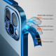 Funda para iPhone 13 con bordes metálicos transparentes SULADA Funda para iPhone 13 con bordes metálicos transparentes SULADA