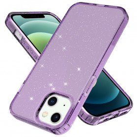 Funda transparente con diseño de purpurina para el iPhone 13