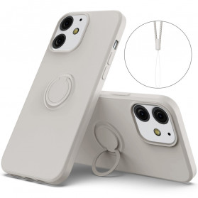 Funda de silicona con soporte y colgante para el iPhone 13