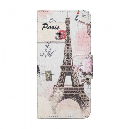 Funda Motorola Edge 20 Torre Eiffel Retro