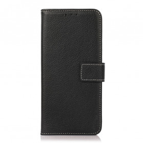 Funda Motorola Edge 20 Lychee Costuras visibles
