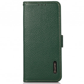 Funda Motorola Edge 20 Piel auténtica Litchi KHAZNEH RFID