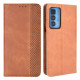 Funda abatible Motorola Edge 20 Pro Efecto Cuero Estilo Vintage