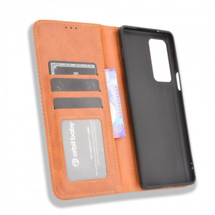 Funda abatible Motorola Edge 20 Pro Efecto Cuero Estilo Vintage