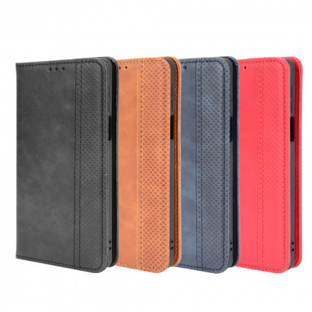 Funda abatible Motorola Edge 20 Pro Efecto Cuero Estilo Vintage