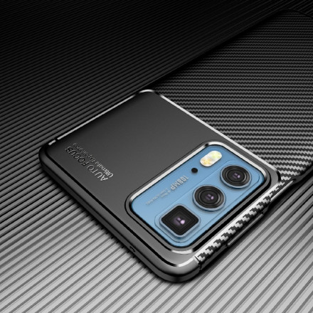 Funda Motorola Edge 20 Pro Textura Flexible Fibra de Carbono