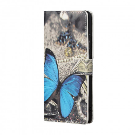 Xiaomi Redmi 10 Funda con colgante de mariposa azul