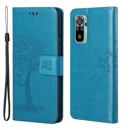 Funda con colgante de árbol y búho para el Xiaomi Redmi 10