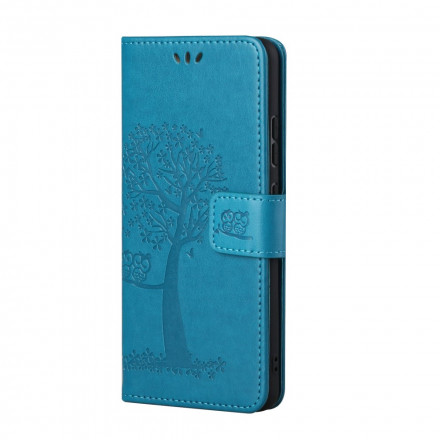 Funda con colgante de árbol y búho para el Xiaomi Redmi 10