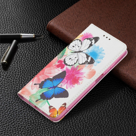 Flip Cover Xiaomi Redmi 10 Mariposas de colores