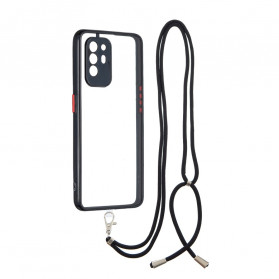 Funda híbrida Oppo A94 5G con cable de color
