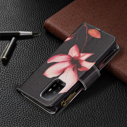 Oppo A94 5G Flor de bolsillo con cremallera