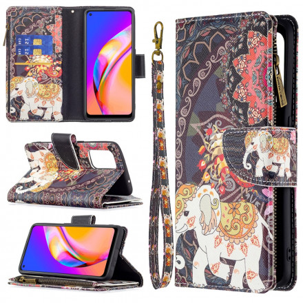 Funda de bolsillo de elefante Oppo A94 5G Funda de bolsillo de elefante Oppo A94 5G