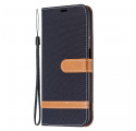 Funda de tela y colgante efecto cuero para el Xiaomi Redmi 10