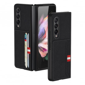 Funda de cuero Samsung Galaxy Z Fold 3 5G Funda de tarjeta Litchi GKK