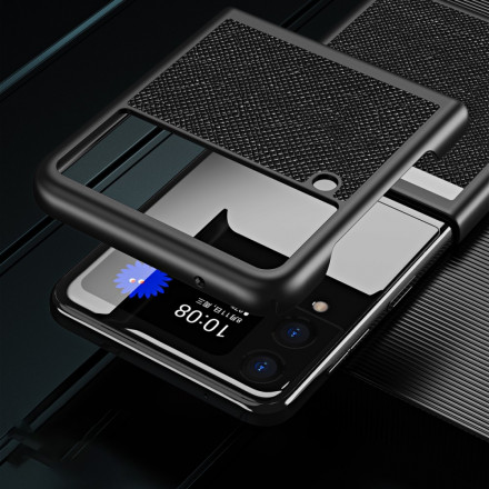 Funda de cuero Samsung Galaxy Z Flip 3 5G con textura