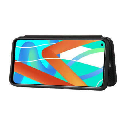 Flip Cover Realme 8 5G Silicona Color Carbono