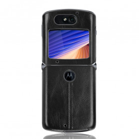 Funda Motorola Razr 5G Costuras de cuero artificial