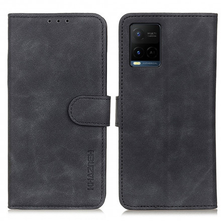 Vivo Y33s / Y21 / Y21s Mate Funda Efecto Cuero Vintage KHAZNEH