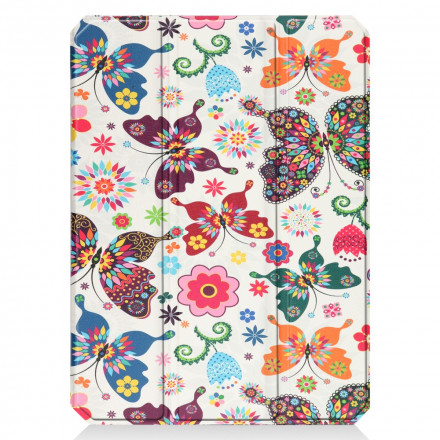 Smart Funda iPad Mini 6 (2021) Stylus Funda Vintage Flowers