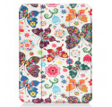 Smart Funda iPad Mini 6 (2021) Stylus Funda Vintage Flowers