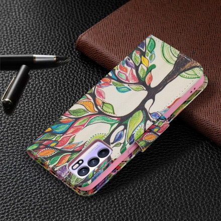 Oppo Reno 6 5G Funda de árbol de colores