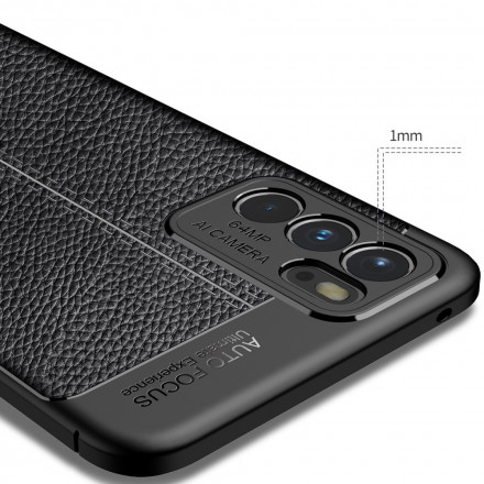 Oppo Reno 6 5G Funda efecto piel LItchi