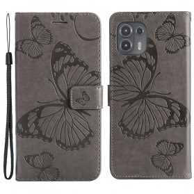 Funda de cordón Motorola Edge 20 Lite Giant Butterflies
