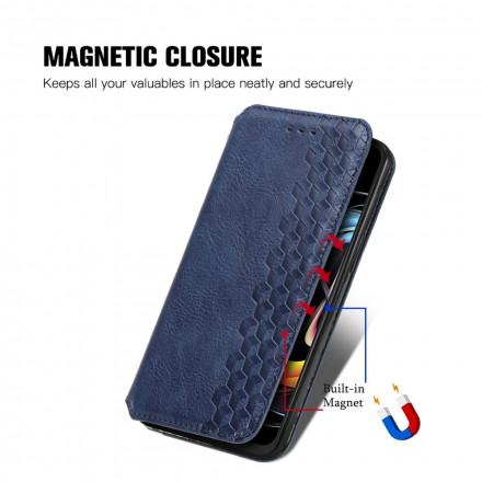 Funda Flip Cover Motorola Edge 20 Lite Polipiel Textura Diamante