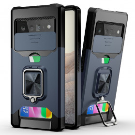 Funda para Google Pixel 6 Pro Soporte para lentes y soporte para tarjetas