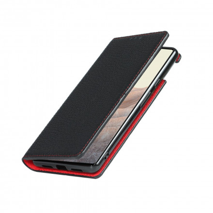 Funda Flip Cover Google Pixel 6 Cuero genuino Lichi Colgante