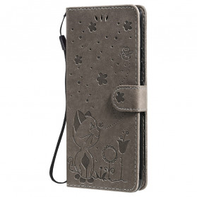 REalme C21 Funda para gatos y abejas con cordón