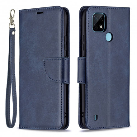 Funda Realme C21 Liso solapa oblicua