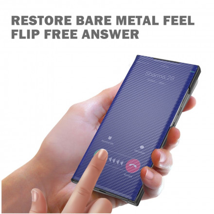 Flip Cover Xiaomi 11T / 11T Pro Fibra de carbono translúcida