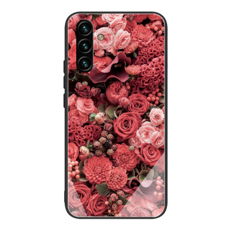 Samsung Galaxy A13 5G / A04s Flores Rosa Tapa Dura