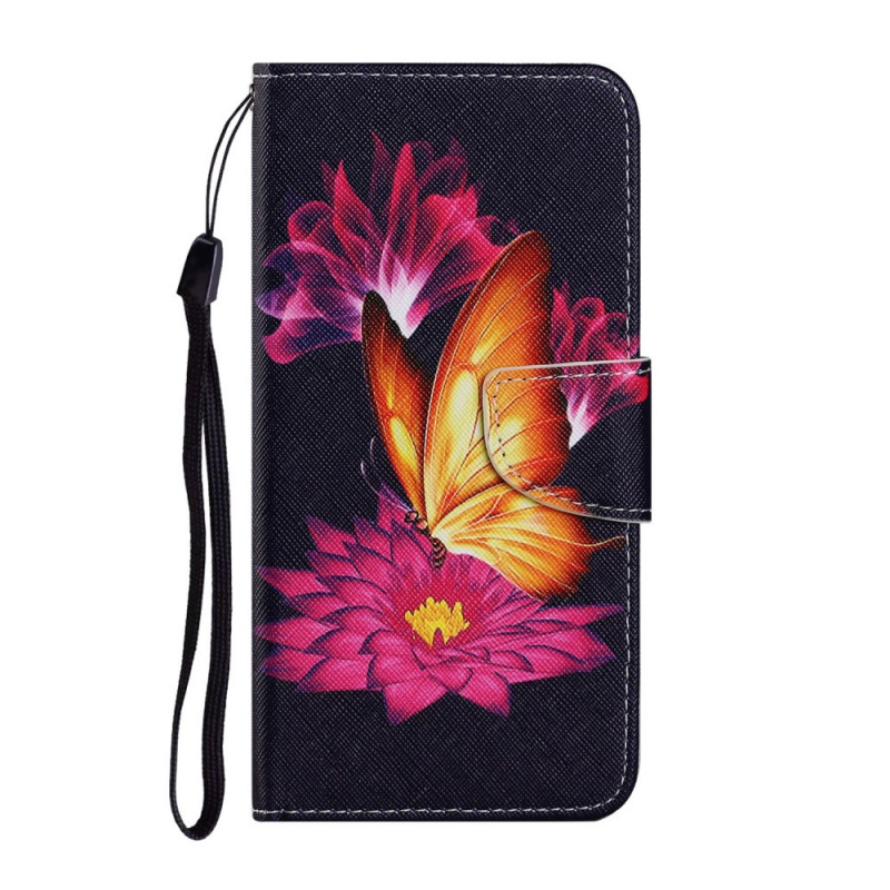 Funda de mariposa y loto para Poco M4 Pro 5G