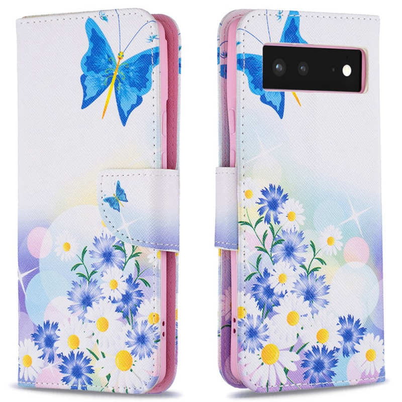 Funda del Google Pixel 6 con mariposas pintadas