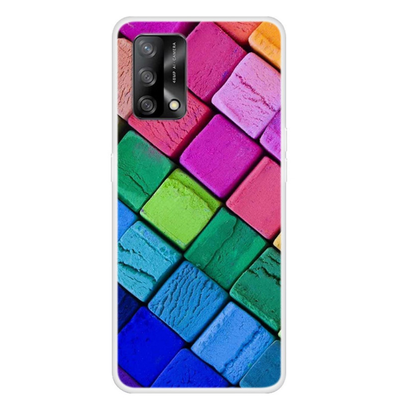 Funda de cubos de colores para el Oppo A74 4G