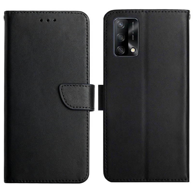 Funda Oppo A74 4G de cuero genuino de napa